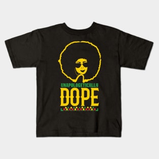 Unapologetically Dope Black History Month African American Kids T-Shirt